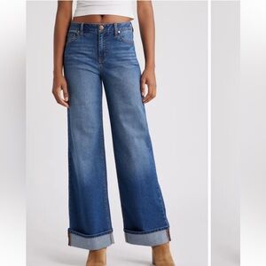 1822 Denim Classic Blue Wide Leg Jeans 14/32 size